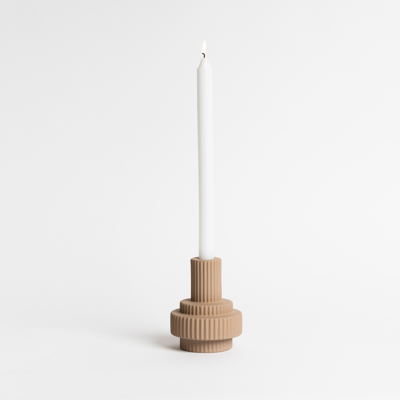 Burj Candle Holder - Pastel Brown