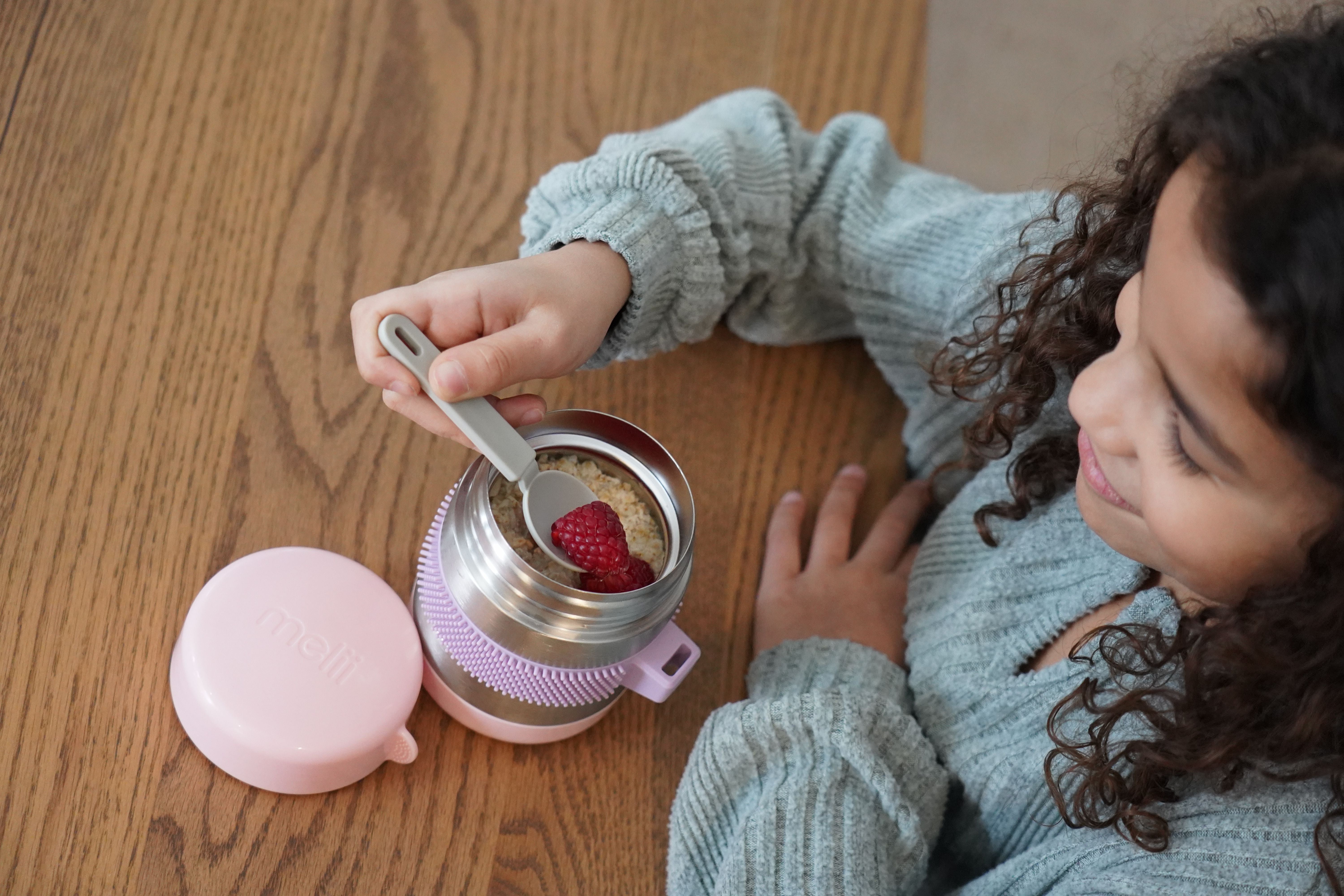 Melii Insulated Fidget Thermos - Pink/Purple/Grey