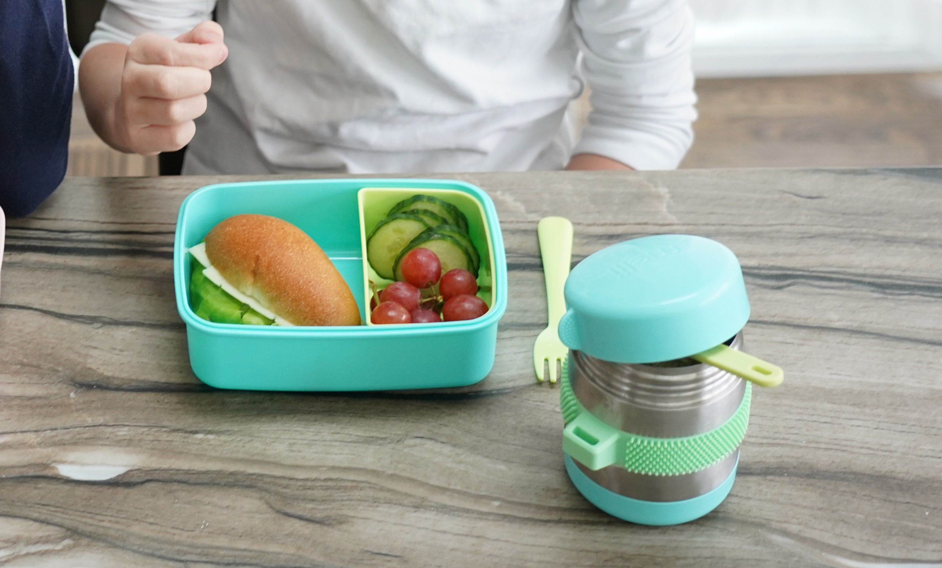 Melii Insulated Fidget Thermos - Mint/Blue/Lime