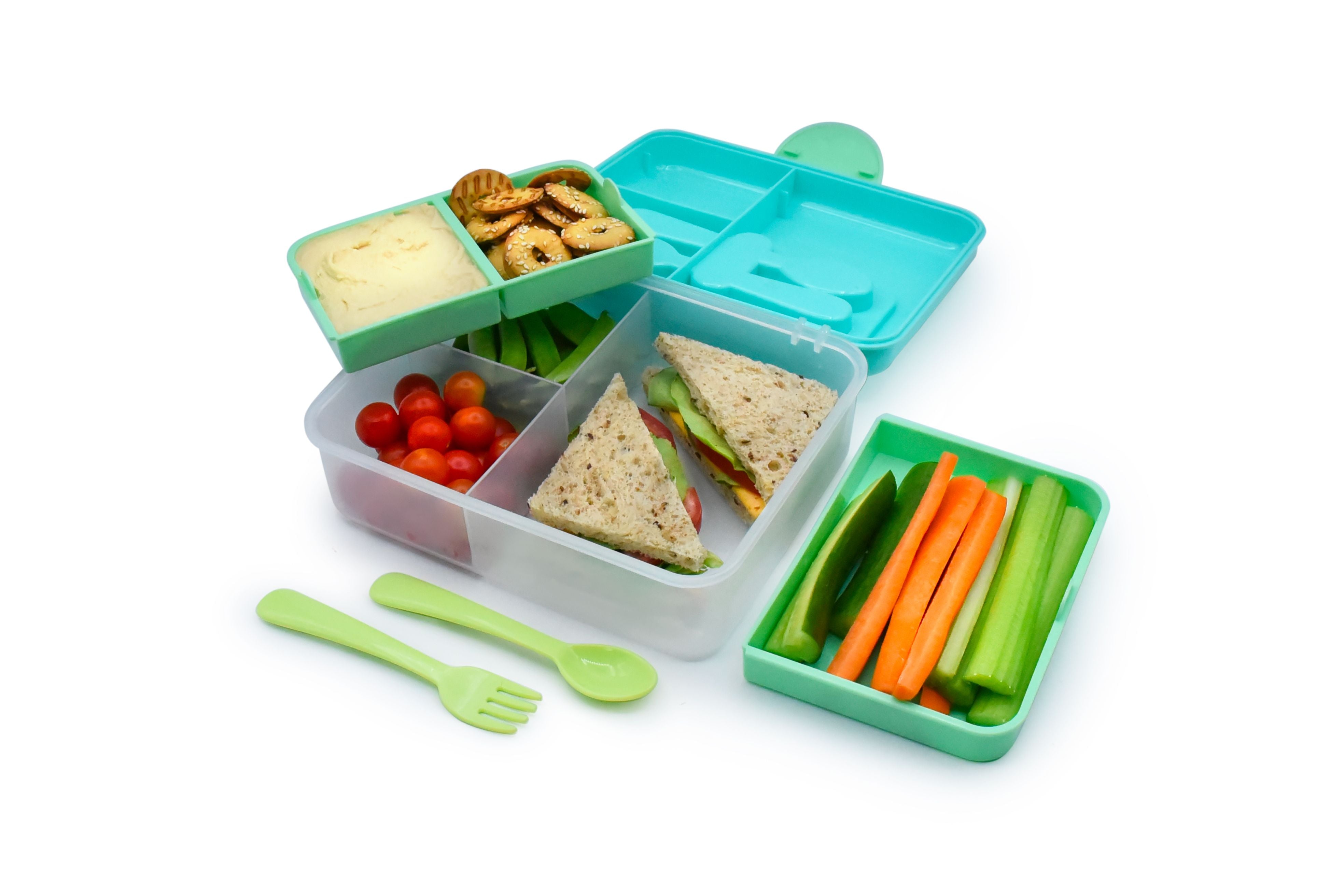 Melii 2 Tier Bento Box - Blue & Mint