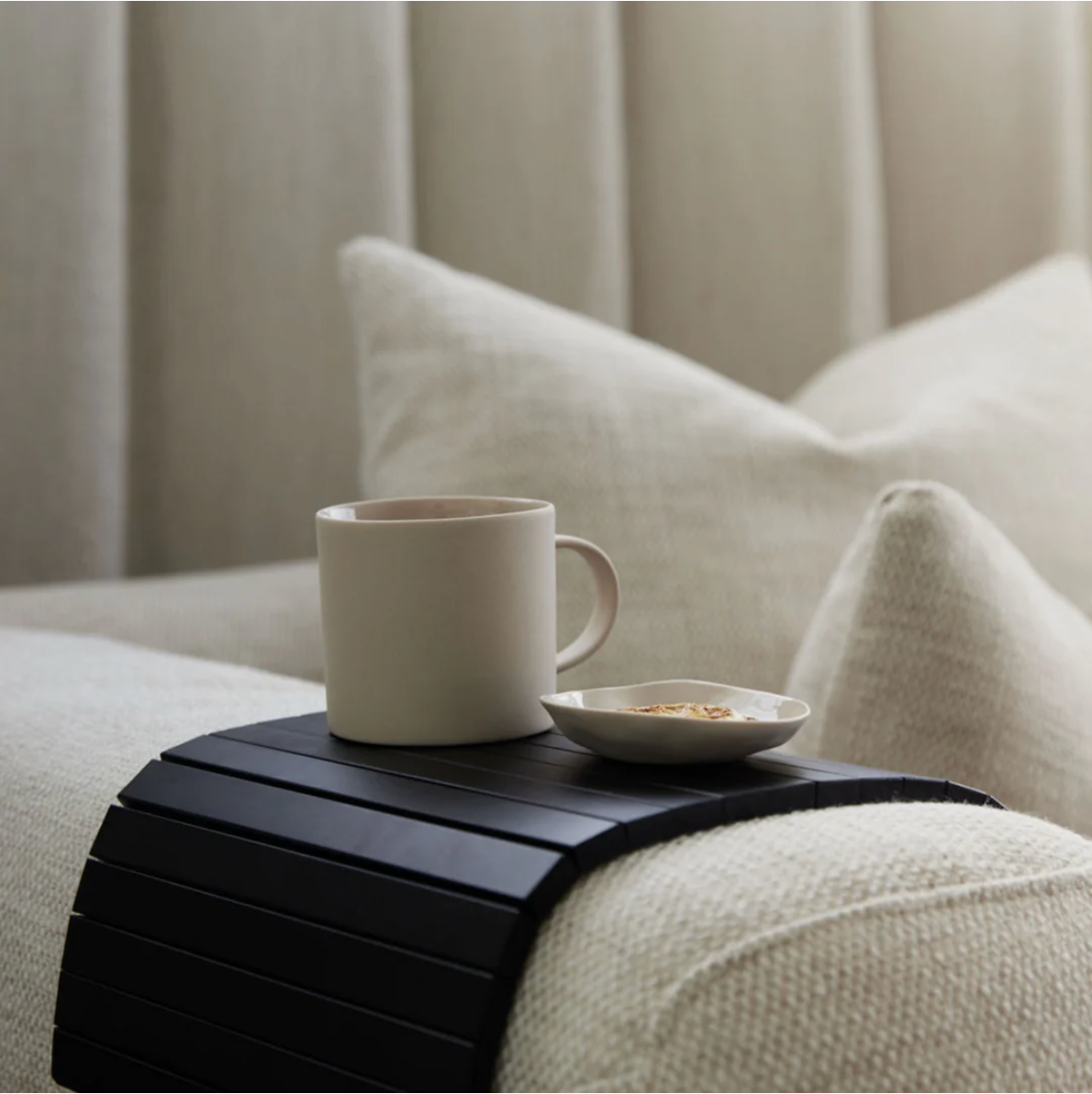 Arm Chair Side Rest- Black