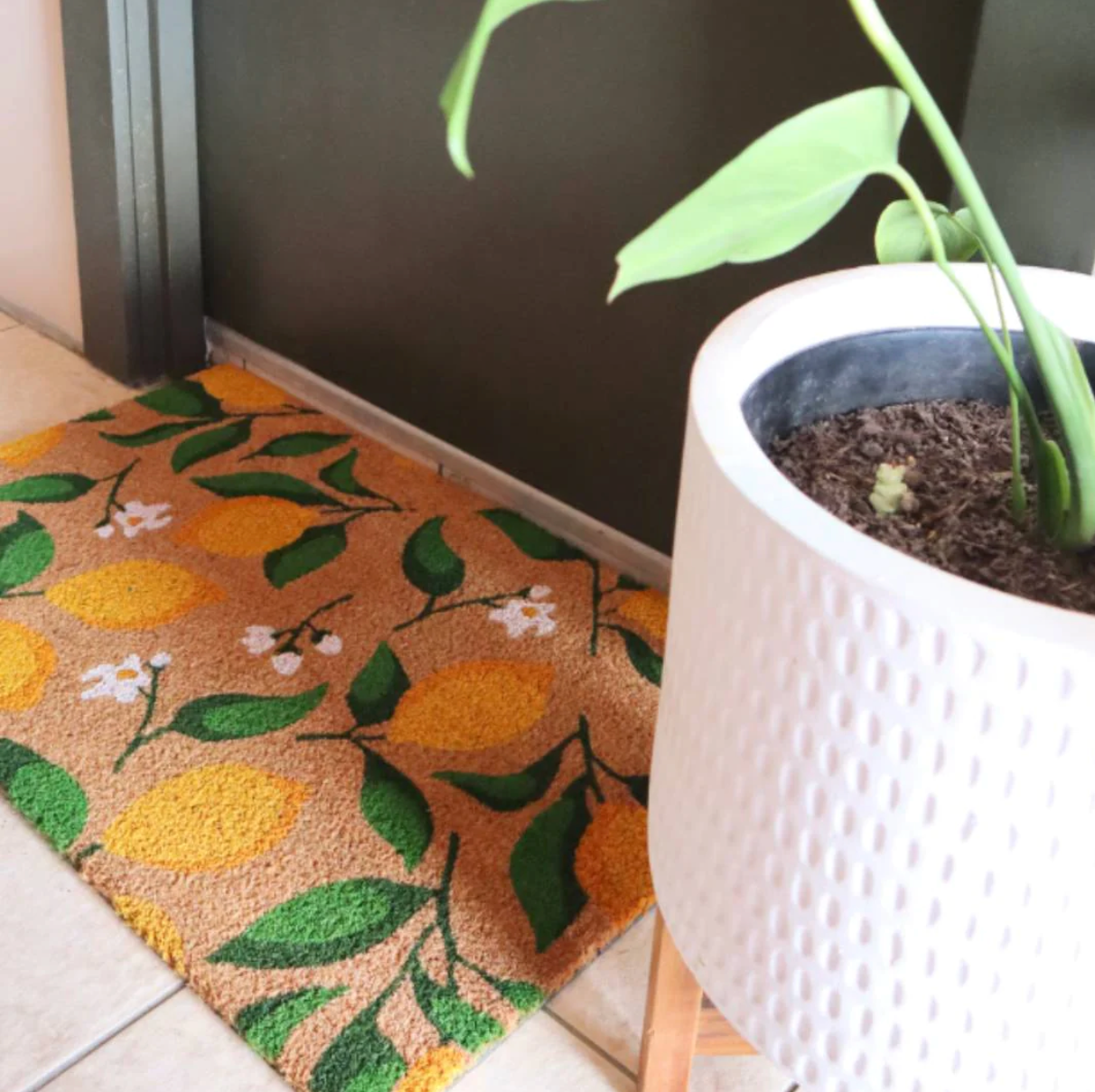 Doormat Coir Lemon