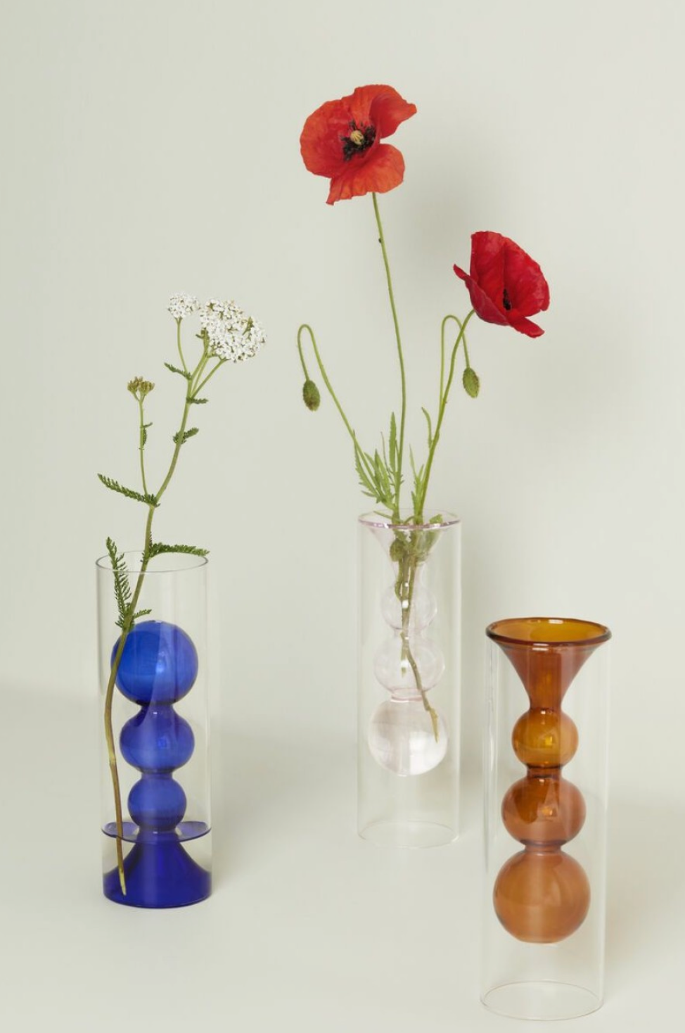 Hübsch Play Vases Amber/Blue/Rose