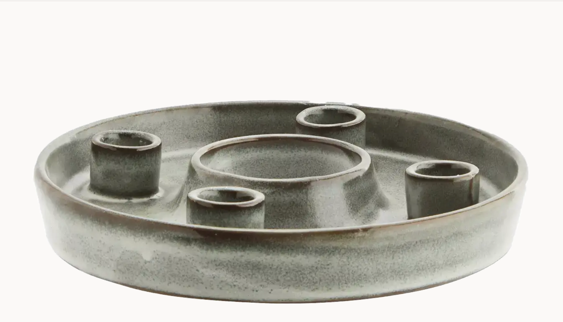 Madam Stoltz Stoneware Candle Holder