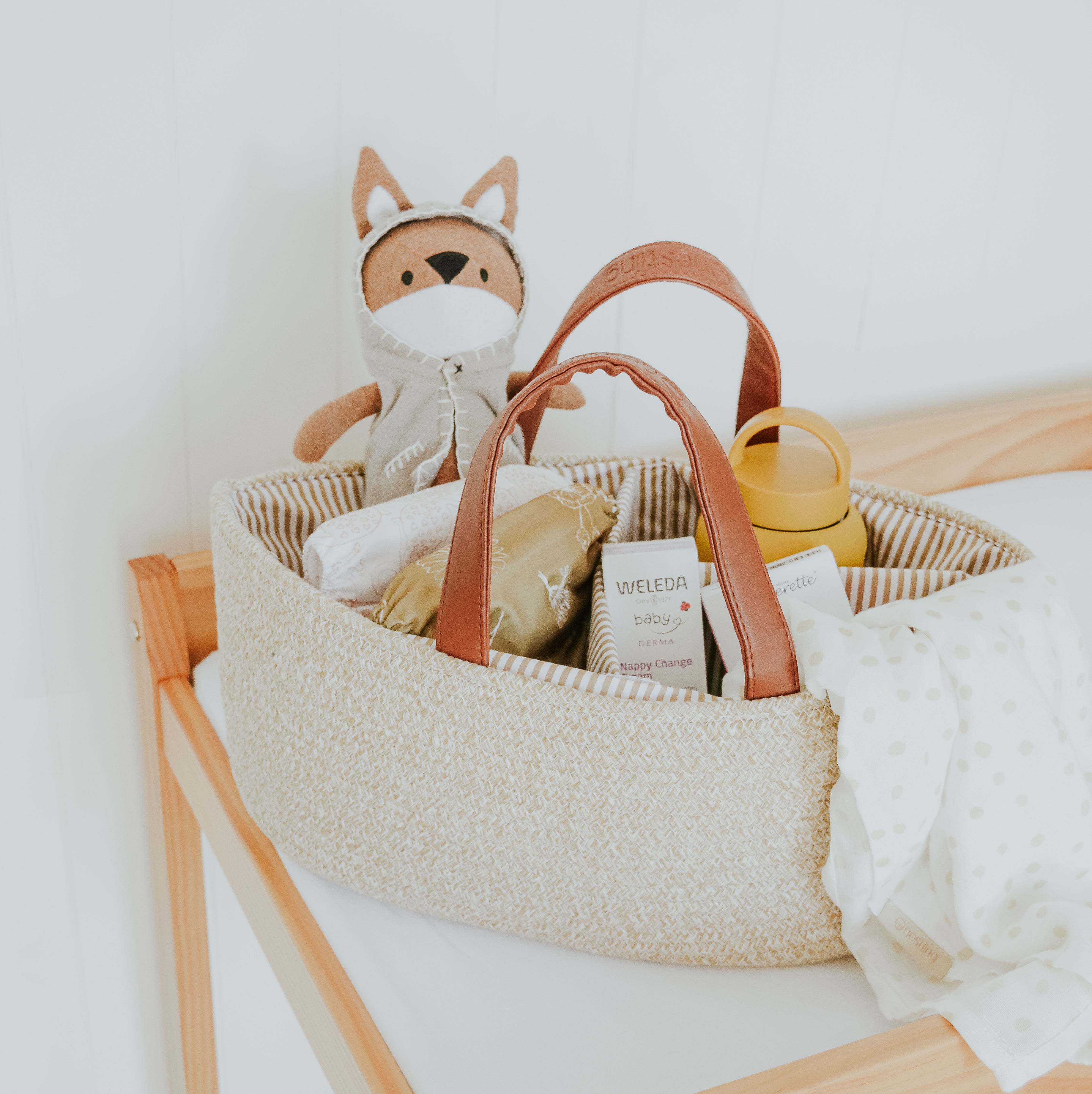 Nestling Nappy Caddy - Natural